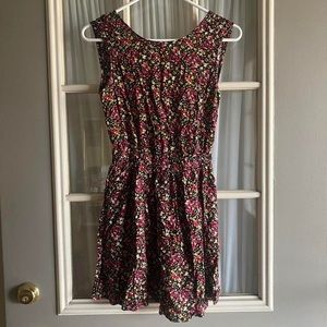 American apparel tie-back floral mini dress